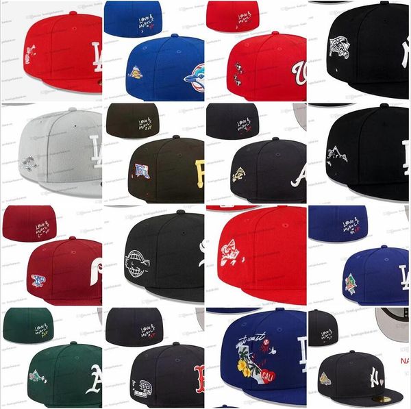 36 couleurs Chapeaux ajustés de baseball pour hommes Classique Bleu Royal Rouge Couleur Angeles 
