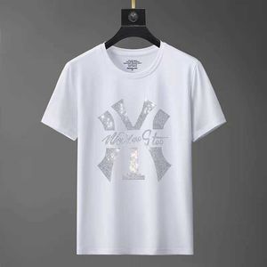 36% Europees station goederen heren trendy korte zomer hete diamant halve mouw t-shirt sociale spirit guy bodem shirt 963G95328VHA