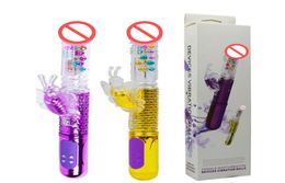 Vibromasseur papillon Gspot à 36 fréquences, tiges de perles rotatives télescopiques rechargeables par USB, stimulateur vibrant, jouet sexuel adulte pour femmes8312595