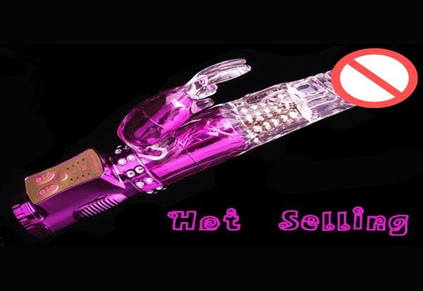 36 Funciones Vibrador de conejo con estimulador de clítoris y gspot Rolling Sex Jely Jelly Jack Vibrator para mujeres1312621
