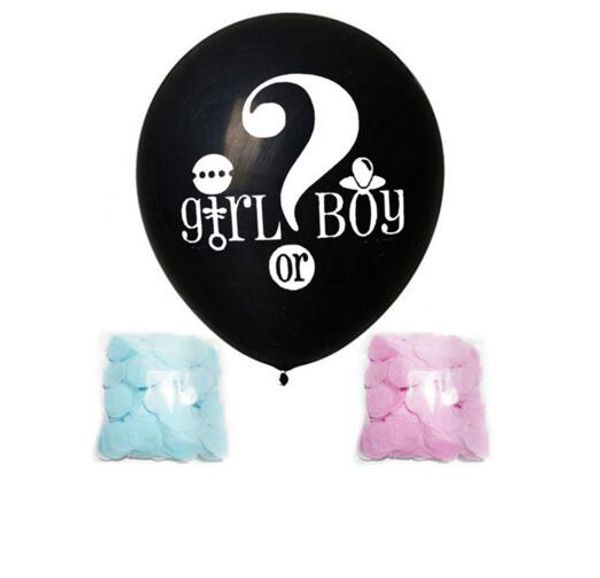 Ballon en papier avec point d'interrogation noir de 36 pouces, pour garçon ou fille, révélation du sexe, fête, réception-cadeau pour bébé