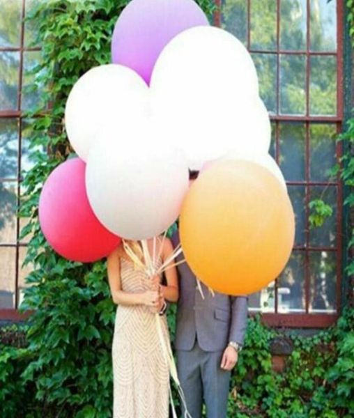 Globos redondos gigantes de 36 pulgadas, gigante grande, hermosa boda, globos de macarrón, decoración del arco, fiesta de cumpleaños, Día de San Valentín039s7683204