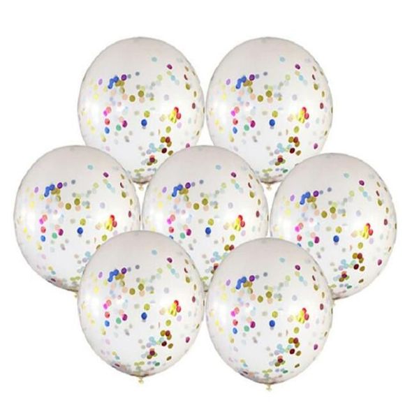 Ballons géants en Latex de 36 pouces, avec confettis, grand, transparent, gonflable, décoration de Mariage, fête d'anniversaire, Favor290I