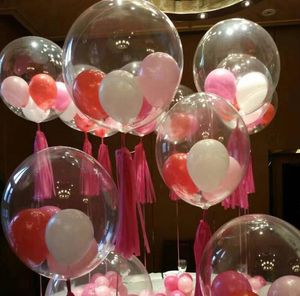 36 inch Bobo Bubble Clear Ballonnen Bruiloft Kerst Verjaardag Stag Hen Party Decor Transparante Ballonnen Feestelijke Evenementen Decoraties