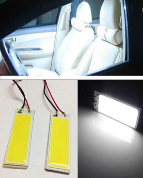 36 LED 12V COB panneau 2 pièces xénon HID dôme carte ampoule avec T10 BA9s adaptateur de lumière lampe intérieure de voiture Carstyling1232567