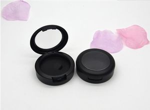 36 mm Frost Zwarte Lege Blusher Cosmetische Compacte Doos Plastic Oogschaduw Case Clear Cap Cosmetische Poeder Container