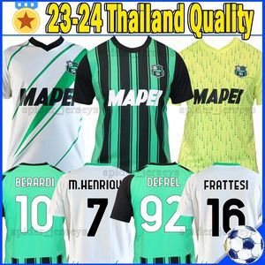 23 24 US Sassuolo camisetas de fútbol ROGERIO OBIANG 2023 2024 M.HENRIQUE MULATTIERI Camisetas de fútbol PINAMONTI BERARDI FRATTESI PEGOLO LAURIENTE DEFREL Hombres Uniformes