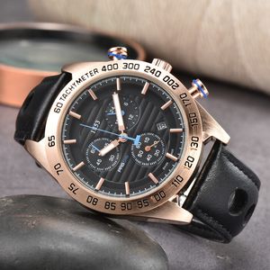 36% KORTING horloge Horloge Tisso voor heren Nieuwe heren Alle wijzerplaatwerk Quartz Top Luxe chronograaf Klok lederen riem Modetype PRS516