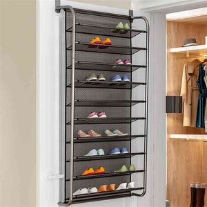 36 paar schoen ruimte deur opknoping organizer wandgemonteerde schoen opknoping plank organizer rack wandtas opslag schoenen Organisatoren 210811