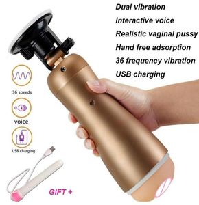 36 Speed Vibrator Handen Kunstkut Voor Mannen Vagina Kunstmatige Fake Pussy Vrouwen Volwassen Speelgoed Mannen Sex Machine Sextoy Y1906273593616