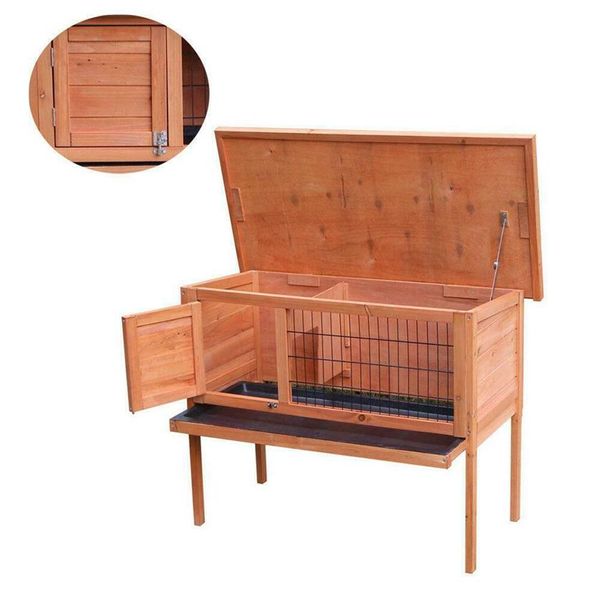 36 Étanche En Bois Poulailler Poulailler Pet Animal Volaille Cage Lapin Hutch228V