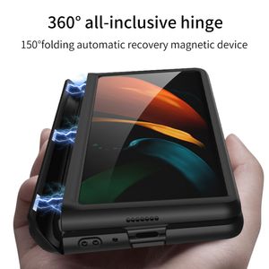 360 All-inclusive Magnetic Attraction Kickstand Cases voor Samsung Galaxy Z Vouwen 2 Vouw 3 5G Scharnierbeschermer Volledige bescherming Cover met Detailhandel