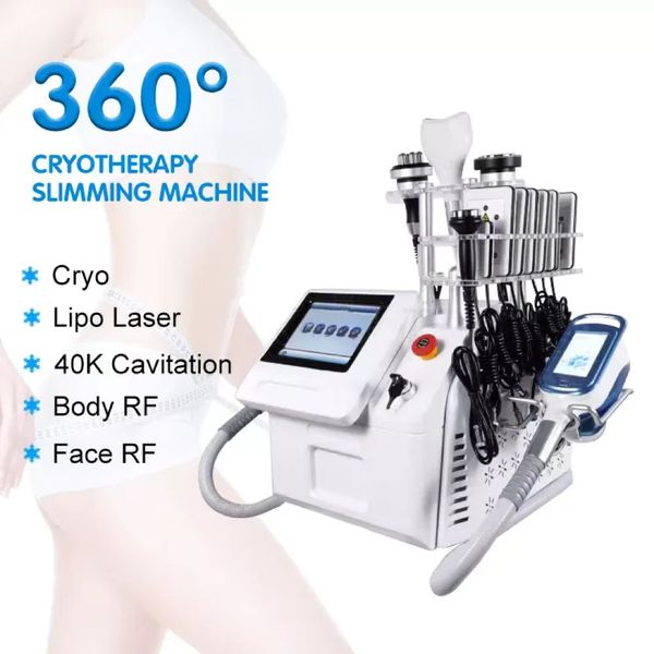 360 Angel cryolipolyse geler la graisse froide supprimer amincissant les rides du visage de cavitation rf supprimer le tampon laser perdre du poids machine