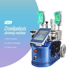 360-hoek Cryolipolysis vetverliesmachine Cryotherapie 3 Cryo-handvat Vacuüm Cupping Lymfedrainage voor lichaamsbeeldhouwen Afslanken met laser RF