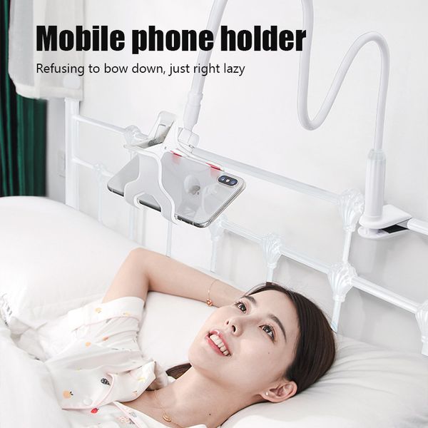 Clip à 360 ° Clip Mobile Téléphone Portable Portable Flexible Lyzy Bed Desktop Bracket Smartphones Desk Bed Mount Support Support de base