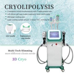 Equipo de RF de enfriamiento 360 Cryo Reduce la grasa Cryolipolysis Lipolaser Máquina para perder peso con manual de usuario Membrana anticongelante de criolipólisis