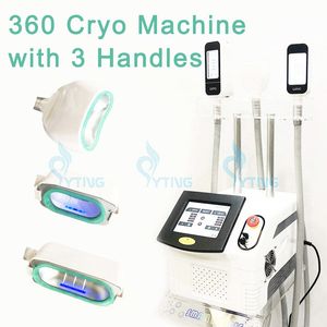 360 Cryo Cryolipolysis Cellulitisreductie Dubbele kinverwijdering Cryotherapie Vetbevriezing Lichaamsvermageringsmachine met 3 handgrepen