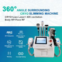 360 Cryo Fat Burst Corps de congélation amincissant la machine de liposuccion par cavitation sous vide RF sac oculaire enlever le drainage lymphatique appareil de relaxation musculaire