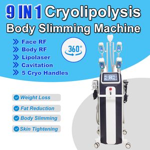 Vet cavitatiemachine 360 ​​cryo gewichtsverlies lichaam afslank 9 in 1 lipolaser cryolipolyse rf anti cellulitis huid strakker apparaat salon thuisgebruik