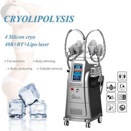 360 Cryo Afslanken Cavitatie RF Lipolaser Dubbele Kin Apparaat Cryolipolisis Bevriezing Koel Lichaam Beeldhouwen Systeem Slank Vet Bevriezen Salon Gebruik Machine