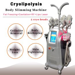 360 Cryolipolysis Equipo de adelgazamiento corporal Congelación de grasa Pérdida de peso Eliminación de celulitis Cavitación ultrasónica 40 kHz Máquina vertical de disolución de células grasas abdominales