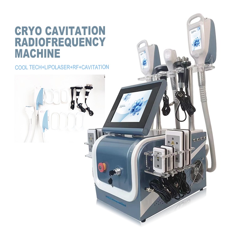 360 Cryolipolysis Body Slimming Machine Freeze Contouring With RF 40K Cavitation Skin Lyft Portable Fat Freeze viktminskning Cryoterapi Infraröd terapi