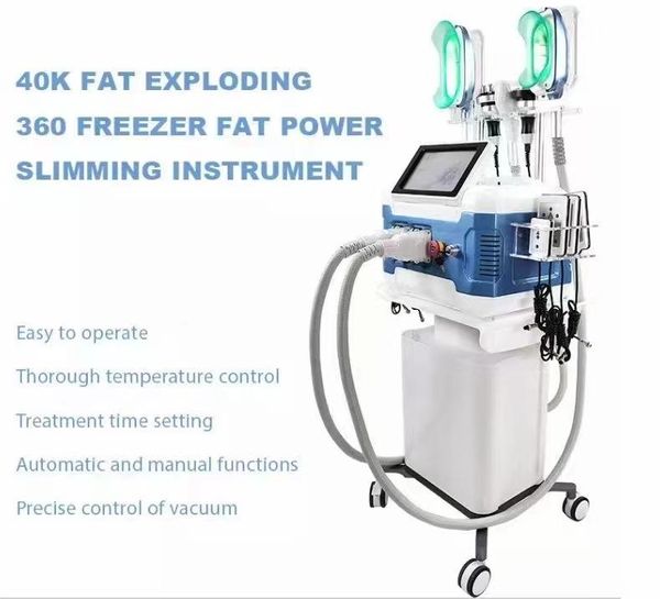 360 cryolipolyse gel des graisses Cryo Cryothérapie Cool Sculpting tech Body Shaping Minceur 3 Pcs 8 Pcs Lipo Laser 40K Cavitation Corps Visage RF Machines de perte de poids