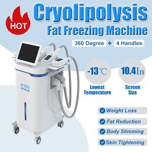 360 Cryolipolysis Machine Gewicht Verwijderen Anti Cellulite 4 Handvatten Vacuüm Vet Freeze Lichaam Vormgeven Apparaat Thuis Salon Gebruik