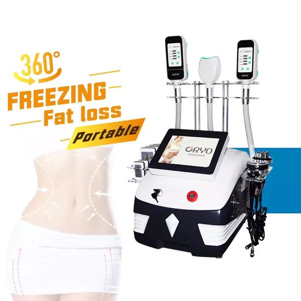 360 Cyro Fat Freezing Cryolipolysis Minceur 7 en 1 Corée Portable Cryo Body Sculpting Fat Freeze Machine Silicone Handle