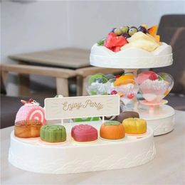 360 graden automatische roterende desserttafel roterende sushi-machine Cupcakes Macarons draaitafel display bruiloft verjaardag machin 240304