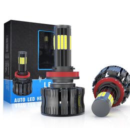 Nouveau 360 degrés voiture phare ampoule H7 lumière LED COB 12 côtés 10000LM 60W 6000K lampe HB3 9005 HB4 9006 9012 Auto antibrouillard phares X12