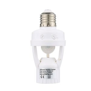 360 graden Detectie PIR Infrarood Motion Sensor E27 LED Light Lamp Base Houder Bulb Socket Dag Night 2-modi