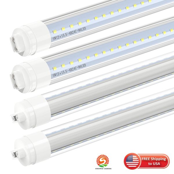 360 degrés émettant des lumières de tube LED double face T8 G13 R17D tournant 7ft 65W 8ft 72w éclairage de boîte de signe lumières LED pour la lumière de magasin de boîte de signe