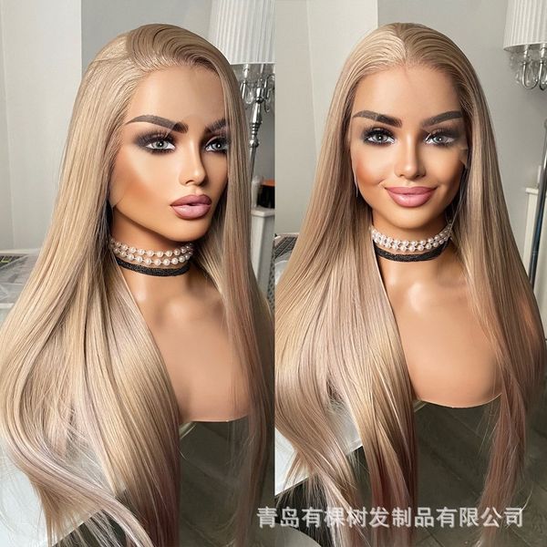 Wig frontal en dentelle à 360 degrés Brésilien Brésilien Straitement 13x4 Lace Lace Front Human Hair Wig Blonde Blonde Femme Femme Glossy Multi plusieurs couleurs disponibles disponibles