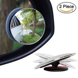 360 Graden HD Glas Frameloze Dodehoekspiegel Auto Styling Groothoek Ronde Bolle Achteruitrijcamera Parking Mirrors325u