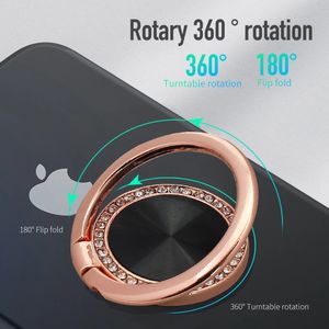 360 graden roteerbare telefoonhouder Monteerbeugel Bracket Finger Ring Smartphone Magneet Metal Spin Socket voor magnetische smartphonestandaard