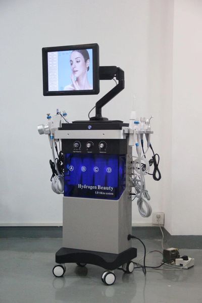 Machine de pistolet de pulvérisation d'oxygène d'eau pour le visage, écran rotatif à 360 degrés, pour pelage et dermabrasion à jet d'oxygène à domicile