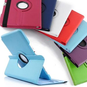 360 graden roterende Lichee Pu Leather Case Stand Cover voor iPad 10.2 10.5 10.9 Mini 123456 Air Air2 Pro 9.7 Samsung Tab T510 T580 T590 T550