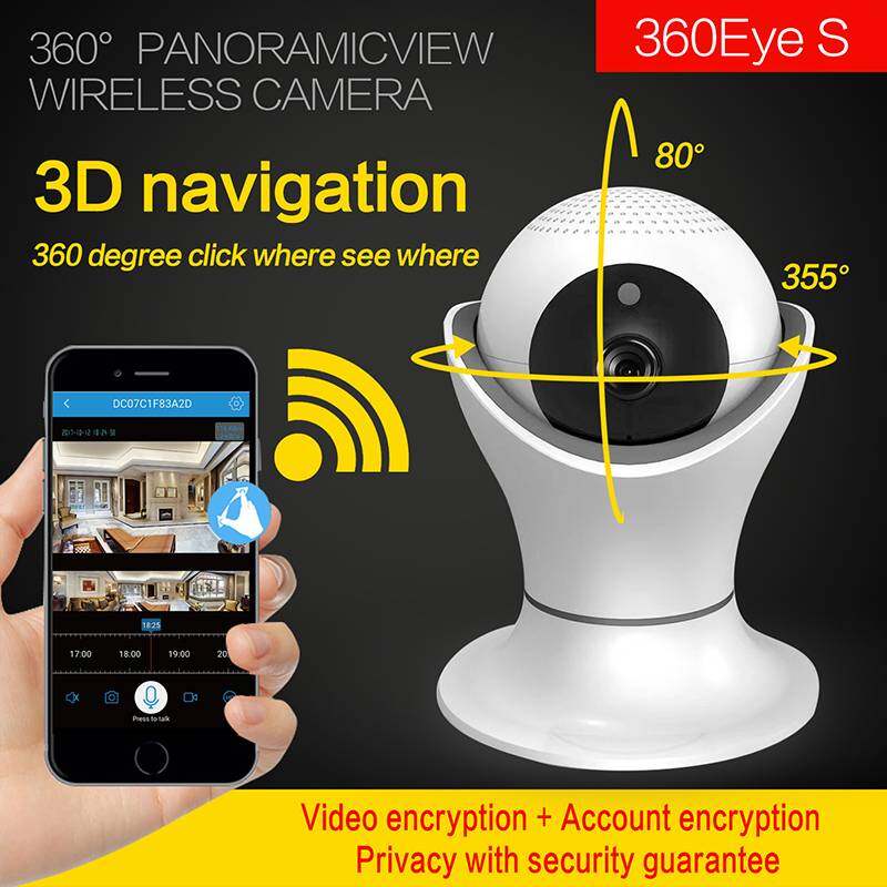 360 Derece Döndürme PTZ WiFi IP Kamera 1080p Kablosuz Ağ Ev Güvenliği CCTV Kamera 360EYE Bebek Monitörü 360eyes
