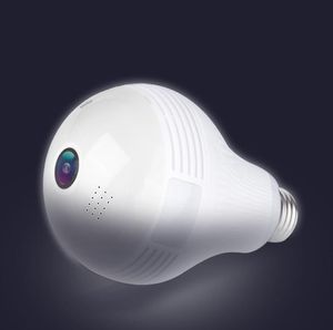 Caméra de bulbe IP sans fil à 360 degrés 1080p E27 Lampe de bulbe panoramique Fisheye Smart Home Monitor Alarm CCTV WiFi Security Camera1297083