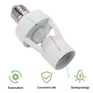 Sensor de movimiento por inducción PIR de 360 grados, IR infrarrojo humano E27, enchufe, interruptor, Base, bombilla Led, portalámparas