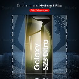 360 ° dubbele zijde achterste omslag Hydrogelfilm voor Samsung Galaxy S23 Ultra S23+ schermbeschermer Samsungs23 plus S23ultra S 23