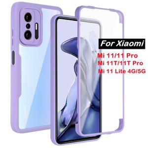 360 Dubbelzijdige Duidelijke Telefoon Gevallen voor Xiaomi 11 Lite 5G Redmi 10 Pro Shockproof Camera Lens scherm Volledige bescherming Bumper Cover