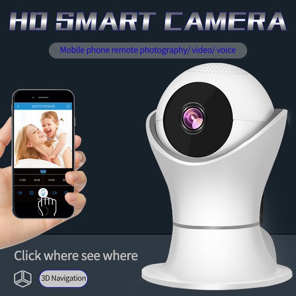 360 yeux panoramzcview sans fil hd caméra intelligente 2 voies audio stockage en nuage détection de mouvement vision nocturne intra-rouge pour la maison