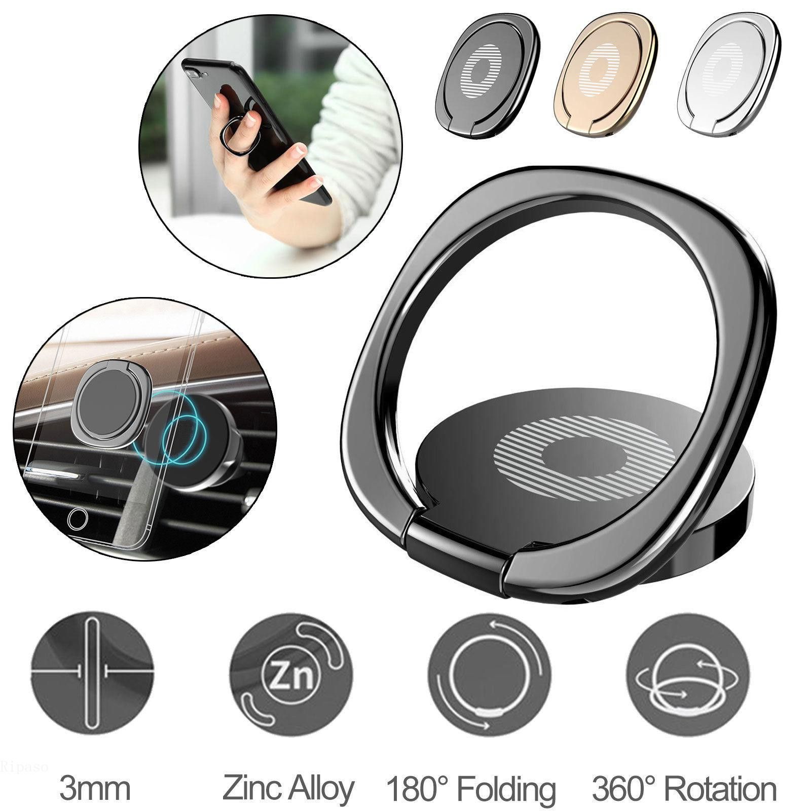 360 ° doigt anneau support support de téléphone support de bureau voiture plaque de métal magnétique téléphone portable supports détenteurs de smartphone
