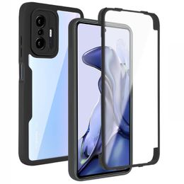 360 Full Body Protecteur d'écran intégré Coques en TPU tout compris robustes pour XiaoMi Mi 11 11T 12 RedMi Note 10 11 11S Pro Plus Max POCO X3 9 9A 9C 9T