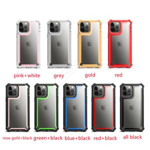 Étuis de téléphone pare-chocs complets à 360° Étui rigide PC Defender Crystal Clear pour iPhone 13 Pro Max 12 11 XR XS 7 8 6 Plus Housse de protection en acrylique