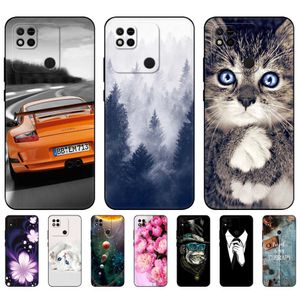 Voor Redmi 10A Case Back Cover Xiaomi Telefoon Redmi10A Tas Tpu Soft Silicon Beschermende Bumper Zwart