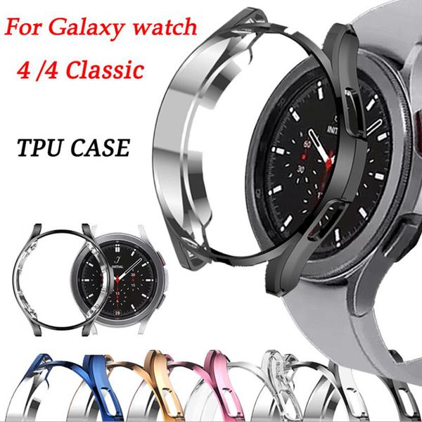 Coque de protection d'écran en TPU souple, couverture complète 360, Film anti-rayures, pour Samsung Galaxy Watch 4 Watch4 Classic 42mm 46mm