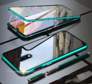 360 Volledige bescherming magnetische metalen behuizing voor OnePlus 8 Pro -schokbestendige getemperde glazen kast voor OnePlus 8 7 7T Pro dekt één plus 8 Pro768300